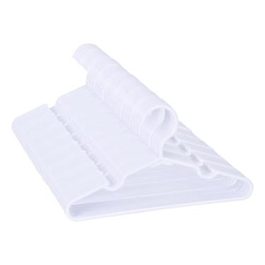 Imagem de Pacote com 80 cabides infantis brancos de 29 cm - cabides de roupas de bebê para crianças e crianças, cabides infantis de plástico durável para armário, calças, casacos, saias (antiderrapantes