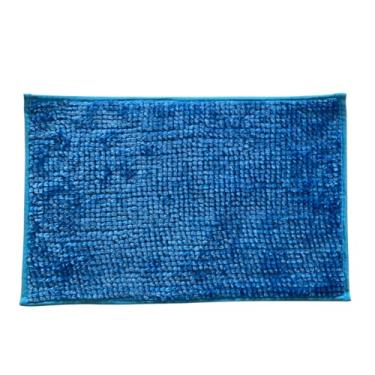 Imagem de Tapetes de Bolinha em Microfibra Super Macio 38x58cm para Banheiro Quarto e Cozinha (1, Azul claro)