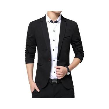 Imagem de Blazer Masculino Slim Fit Casual Elegante, Casaco Esportivo, Moda Form