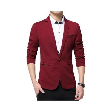 Imagem de Blazer Masculino Slim Fit Casual Elegante, Casaco Esportivo, Moda Form