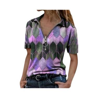 Imagem de Camisa Polo Versátil Feminina Para Todas as Estações, Fácil De Cuidar,
