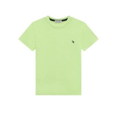 Imagem de Camiseta Básica Infantil Menino Lisa Verde Neon Luc.boo-Masculino