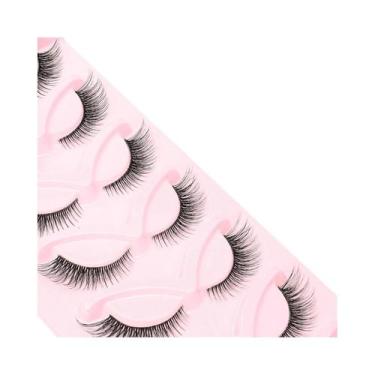 Imagem de Cílios Postiços Naturais Estilo Raposa 7 Pares Transparentes Em Forma 