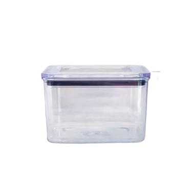 Imagem de Kit Potes Herméticos Acrílico 480ml com Vedação em Silicone – Organizadores Quadrados Empilháveis para Cozinha e Geladeira(kit 8 unidades)