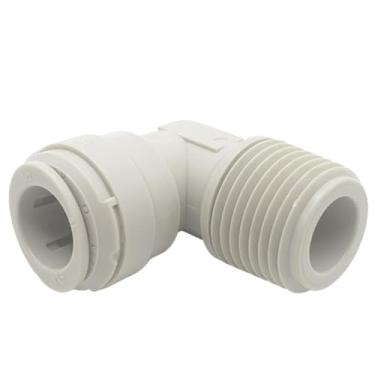 Imagem de Cotovelo macho 1/10.2 cm 3/20.3 cm 1/5.1 cm conector de encaixe rápido POM para filtro de purificador de água de aquário RO sistema de osmose reversa (12,7 mm- 1l2 BSPM)