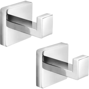 Imagem de 2 Kit Banheiro, Cabide de parede, Kit Acessórios para Banheiro Inox 304, Porta Toalha de Rosto para Lavabo Pendurador Simples