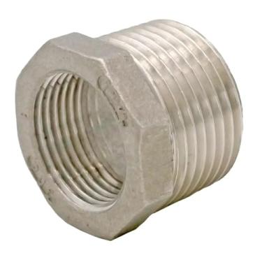 Imagem de Adaptador redutor de bucha redutora de aço inoxidável 304 fêmea BSP de 2,5 cm BSP macho para 3/10.2 cm WWECCQIJ