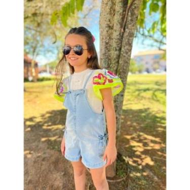 Imagem de Jardineira Jeans Desbotado Animê-Feminino