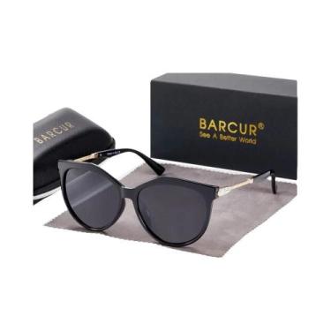 Imagem de Óculos de Sol BARCUR - Formato Gatinho Redondo com Lentes Polarizadas,