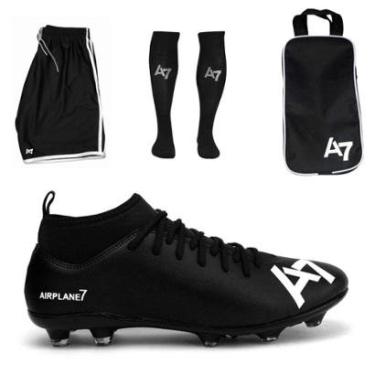 Imagem de Chuteira Botinha De Campo + Meião + Porta + Short-Masculino