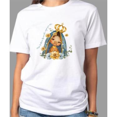 Imagem de Camiseta Adulto Rogai Por Nós Nossa Senhora Aparecida Est.12 - Zlprint