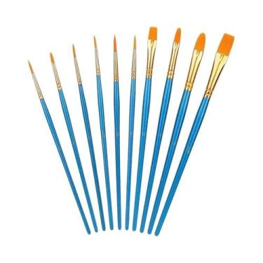 Imagem de Plástico Rod Brush Set para Pintura A óleo, Caneta Aquarela, Água Pint
