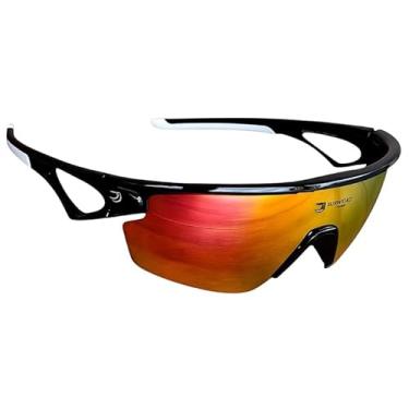 Imagem de AXTRO FUOCO Óculos de Sol Esportivo, Proteção UV, Lente Espelhada Laranja, para Corrida, Ciclismo, Beach Tennis, com Estojo e Bolsa