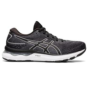 Imagem de ASICS Tênis de corrida feminino Gel-Nimbus 24, Preto/prata pura, 5