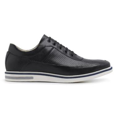 Imagem de Sapato Casual em Couro Sapato Oxford Masculino Paulo Vieira, Preto, 41