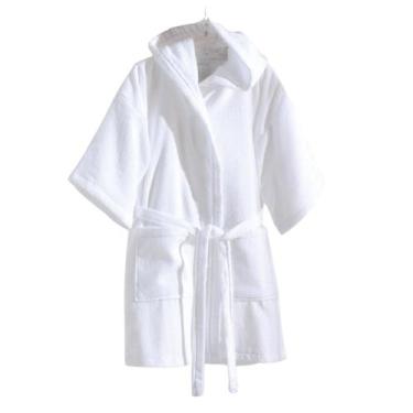 Imagem de Roupão Infantil Döhler Velour Branco com capuz, PBB, Branco