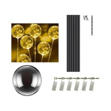 Imagem de Balões LED Transparentes Luminosos, Pacote Com 6, Para Casamentos, Ani