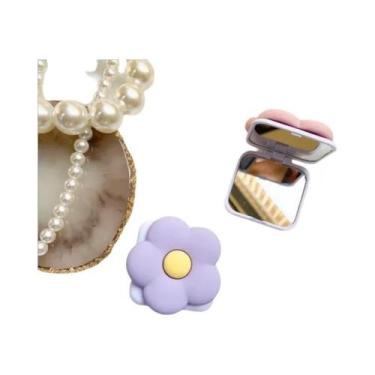 Imagem de Espelho De Maquiagem Dobrável Com Suporte Para Celular, Acessórios De 