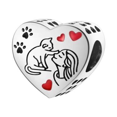 Imagem de Pingentes De Urso Fofo Banhados a Prata Para Pulseiras De Amizade Femi