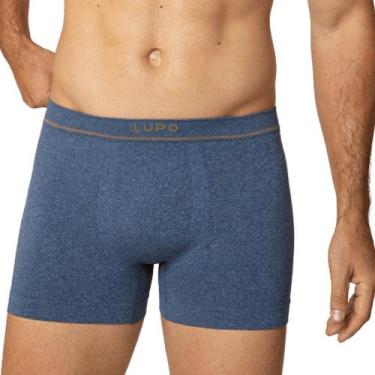 Imagem de Cueca Lupo Boxer Microfibra Sem Costura 766-023, Azul, M
