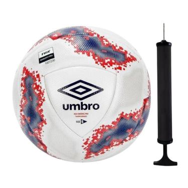 Imagem de Kit Bola Campo Umbro Neo Swerve Pro + Bomba de Ar - Branco 5-Unissex
