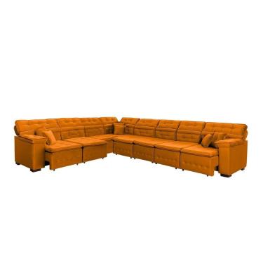 Imagem de Sofá Magno 3.32x4.57m De Canto, Retrátil E Reclinável - Terra