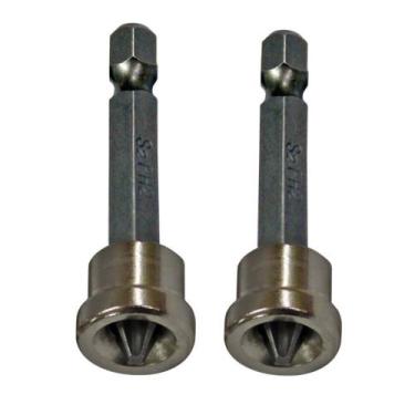 Imagem de Jogo de bits phillips com limitador ph2 x 50 mm encaixe 1/4" 2 peças -
