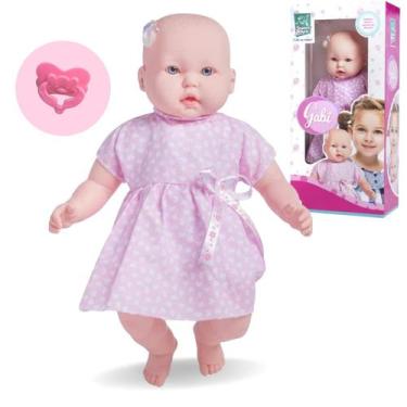 Imagem de Boneca Grande Bebezão Nenezão Gabi Bebê Menina Realista Brinquedo Cria