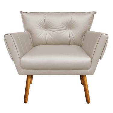 Imagem de POLTRONA ANITTA CORINO BEGE PES PALITO C
