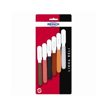 Imagem de Conjunto de Espátulas para Manteiga/Patê Brinox Beli 2051/312 - 6 Peças