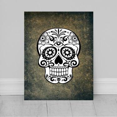 Imagem de Placa Decorativa Caveira Mexicana 30x42cm  - Artsim Projetos Gráficos