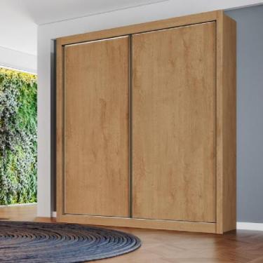 Imagem de Guarda Roupa Solteiro 2 Portas de Correr 4 Gavetas 100% MDF Zurique - 