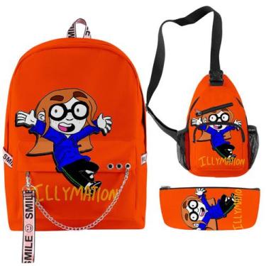 Imagem de Conjunto de mochilas escolares Illymations Cartoon Kids, 3 unidades - 