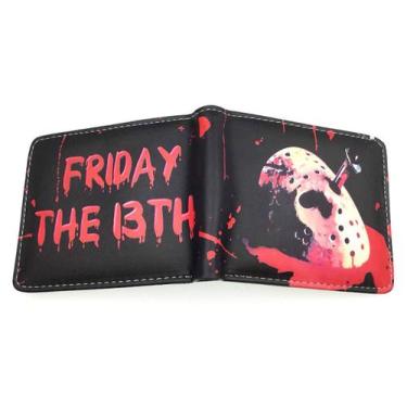 Imagem de Carteira: bolsa de moedas, couro, carteira curta dobrável, 13ª sexta-f