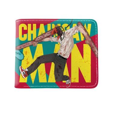 Imagem de Carteira: Anime Chainsaws, bolsa de moedas dobrável em couro masculino