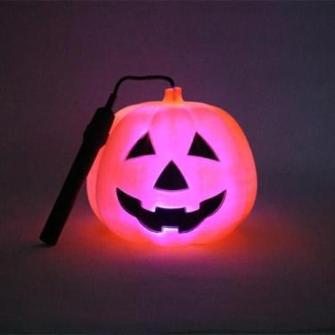 Imagem de Lanterna elétrica de lâmpada de abóbora de Halloween portátil 14,5x17c