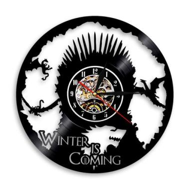 Imagem de Relógio de parede Iron Throne Games of Thrones, disco de vinil, anime 