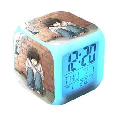 Imagem de Despertador Deaths Notes Square LED digital com luz de fundo - yiweisa