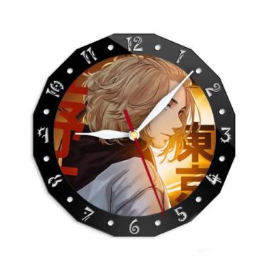 Imagem de Relógio de parede Tokyo Revengers Mikey Silent 15 cm de vidro+acrílico