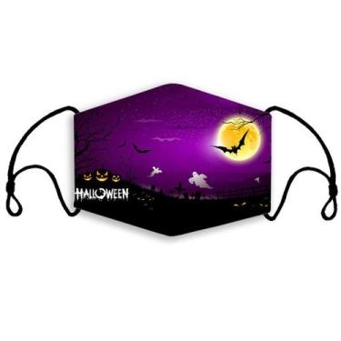 Imagem de Máscara facial Happy Halloween com filtro de impressão 3D para criança