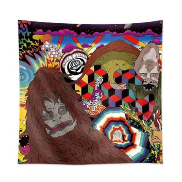 Imagem de Tapeçaria Boobs Marleys Guitars Flag Art 90x90cm 100% poliéster - yiwe