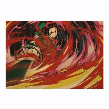 Imagem de Pôster com arte de parede Demon Slayers Kamados Tanjirous Anime 50,5x3
