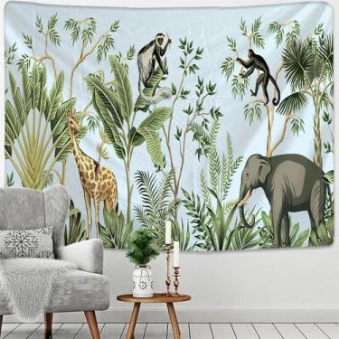Imagem de Tapeçaria de parede Tropical Jungle Animal Giraffe 150x100cm - yiweisa