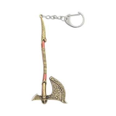 Imagem de Chaveiro Kratos Deus Da Guerra: Modelo Machado Lâmina Do Caos E Pingen