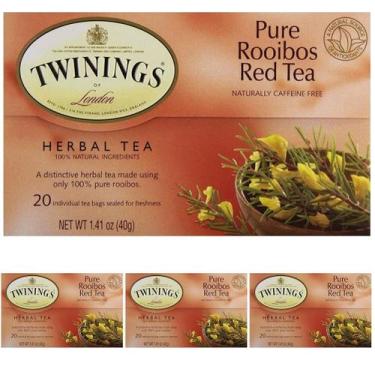 Imagem de Chá Twinings Rooibos Vermelho Africano, 20 unidades (Pacote com 4)