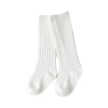 Imagem de Meias De Algodão Listradas Até O Joelho Para Bebês Meninos E Meninas, 