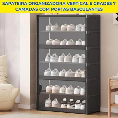 Imagem de Sapateira Organizadora 7 Camadas 6 Grades com Portas Basculantes Multi