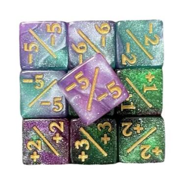 Imagem de Conjunto De 10 Peças De Dados De Contagem Positivos E Negativos De 16m