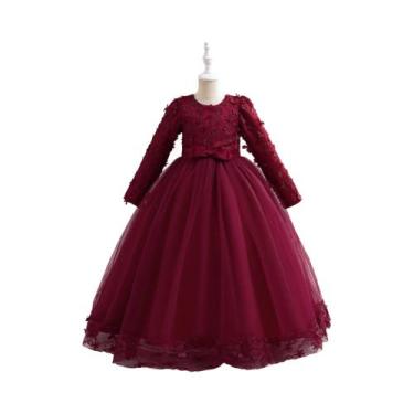 Imagem de Vestido De Festa Para Meninas Com Renda, Vestido Formal De Aniversário