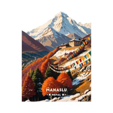 Imagem de Pintura Em Tela De Aventura Na Montanha Do Himalaia, Nepal, Índia, Art